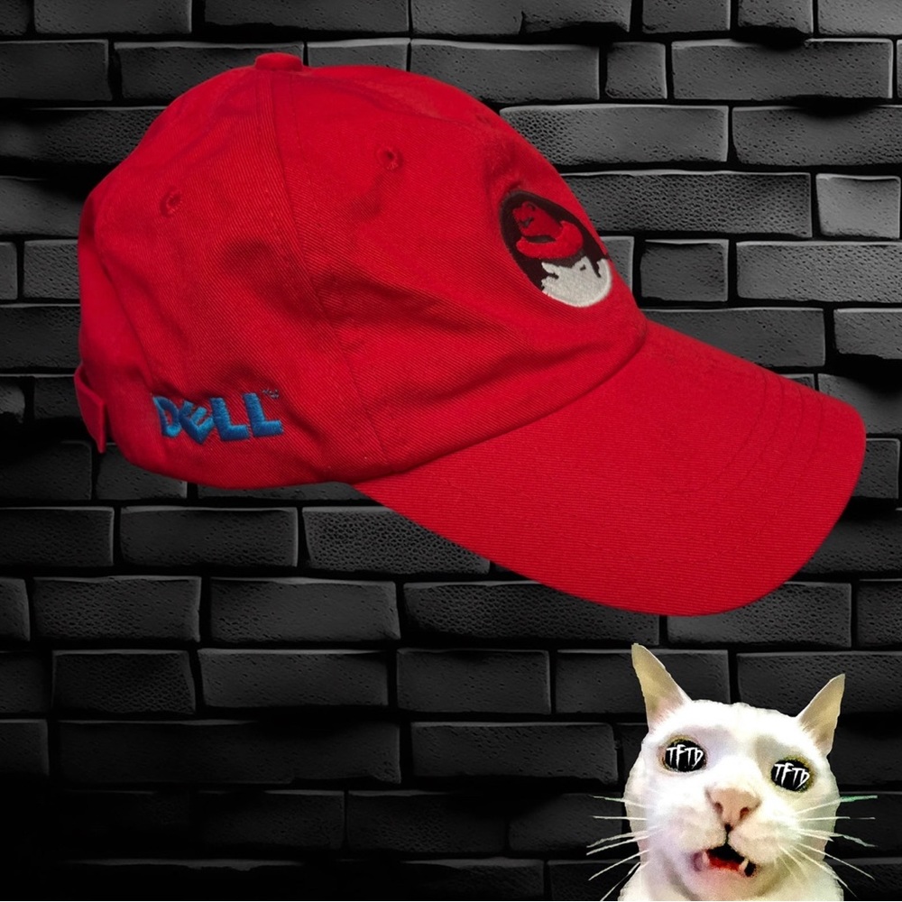 ☆ 1/1 Rare 90s Red Hat Linux Marc Ewing Shadowman x Dell embroidered Vintage hat